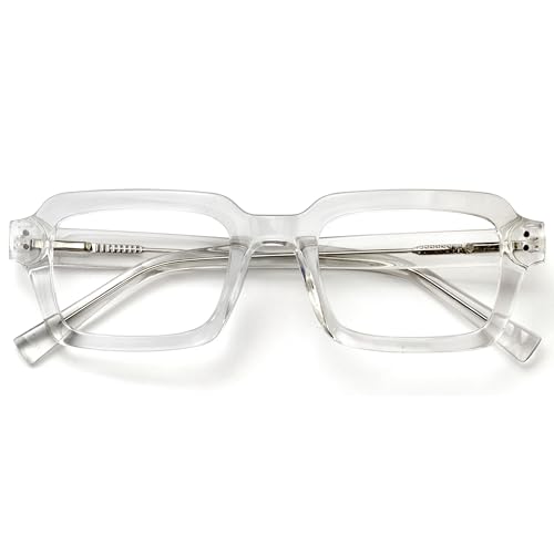 OPULIZE EDG Reading Blue Light Blocking Glasses for Women Men,Anti-reflective Anti-Glare Computer & Gaming Glasses,Vintage Rectangular Frame,UV & Eyestrain Protection,Clear +1.00 (Pack of 1) von OPULIZE