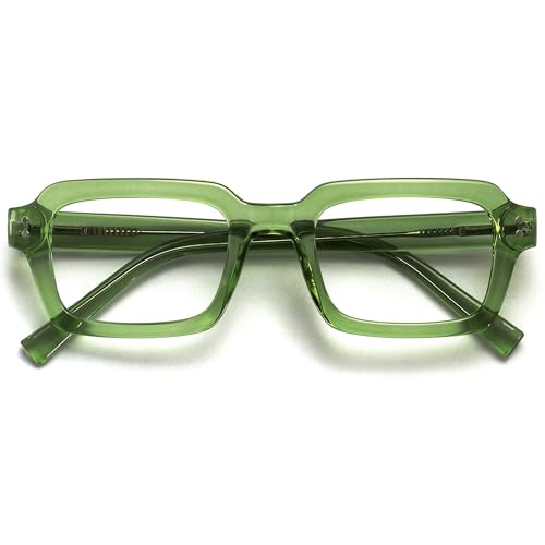 OPULIZE EDG Reading Blue Light Blocking Glasses for Women Men,Anti-reflective Anti-Glare Computer & Gaming Glasses,Vintage Rectangular Frame,UV & Eyestrain Protection,Green +1.00 (Pack of 1) von OPULIZE
