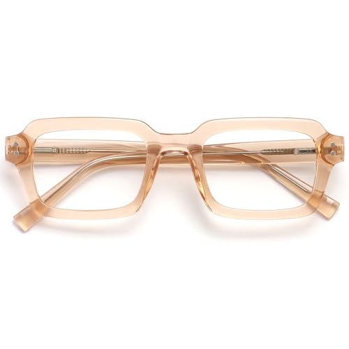 OPULIZE EDG Reading Blue Light Blocking Glasses for Women Men,Anti-reflective Anti-Glare Computer & Gaming Glasses,Vintage Rectangular Frame,UV & Eyestrain Protection,Pink +0.00 (Pack of 1) von OPULIZE