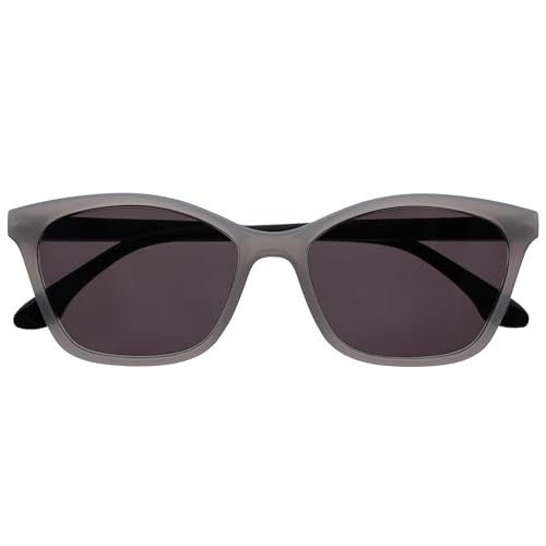 OPULIZE KAT Sonnenleser - Cat-Eye Katzenaugen-Fassung - UV400 Schutz mit UVA- & UVB-Filter - Grau - Herren & Damen - Federscharniere - S59-7 - +1.50 von OPULIZE