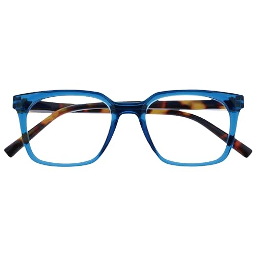 OPULIZE KOI Lesebrille - Große Rechteckige Brillenfassung - Blau - Sehhilfe für Damen, Herren - Federscharniere - R50-3 - +3.50 OPULIZE KOI Lesebrille - Große Rechteckige Brillenfassung - Blau - Sehhilfe für Damen, Herren - Federscharniere - R50-3 - +3.50 von OPULIZE