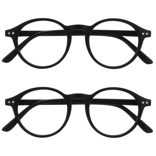 OPULIZE REY Lesebrille - 2er-Pack - Runder Retro-Rahmen - Mattschwarz - Herren Damen - Federscharniere - RR56-1 - +1.50 OPULIZE REY Lesebrille - 2er-Pack - Runder Retro-Rahmen - Mattschwarz - Herren Damen - Federscharniere - RR56-1 - +1.50 von OPULIZE