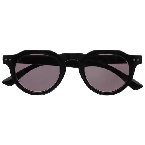 OPULIZE RIO - Sonnenbrille - Rahmen Oben Flach - UV400 Sonnenschutz - Schwarz - Damen Herren - Federscharniere - S53-1 von OPULIZE