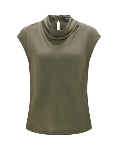 OPUS PANTS Damen Blusentop | Blusentop FAHLI Regular aus fließender Viskose Olive Leaf, 34 von OPUS PANTS