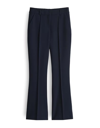 OPUS PANTS Damen City Pants | LUANE Relaxed Flared Pants aus BCI Cotton Mix Coal Blue, 36 von OPUS PANTS