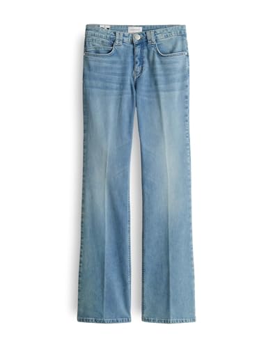 OPUS PANTS Damen Flared | ENJA Smooth Flared Jeans Low Rise aus Spanish Cotton Mix Light Azure Blue, 44 L32 von OPUS PANTS