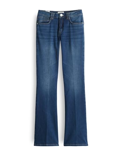 OPUS PANTS Damen Flared | ENJA Smooth Flared Jeans Low Rise aus Spanish Cotton Mix mid Azure Blue, 36 L32 von OPUS PANTS