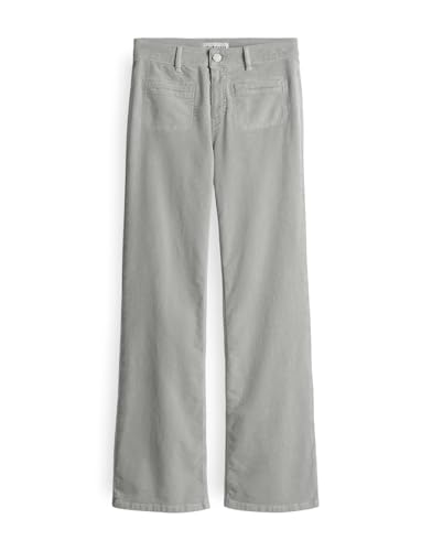 OPUS PANTS Damen Flared | Melly Fresh Flared Cordhose aus BCI Cotton Mix Mid Rise Hazy Fog Melange, 36 L32 von OPUS PANTS