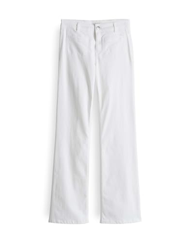 OPUS PANTS Damen Flared | Melly Fresh Flared Jeans Mid Rise mit Powerstrech White, 34 L32 von OPUS PANTS