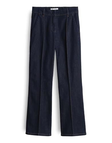 OPUS PANTS Damen Jeans | LUANE Kick Flared Jeans mit Komfortbund Mid Rise Dark Rinsed Blue, 40 von OPUS PANTS