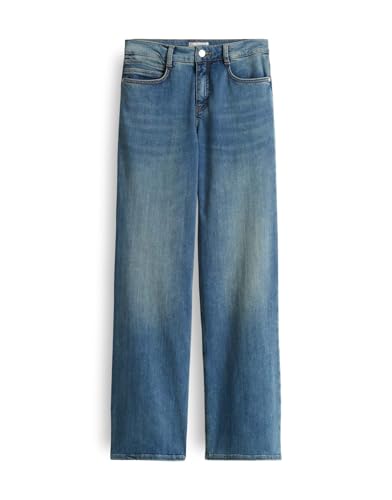 OPUS PANTS Damen Wide | Melly MODERN Wide Leg Jeans Mid Rise mit Power Stretch Light Stormy Blue, 34 L30 von OPUS PANTS