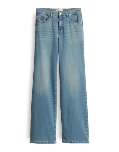 OPUS PANTS Damen Wide | Melly MODERN Wide Leg Jeans mit Powerstretch Mid Rise Light Ice Blue, 44 L30 von OPUS PANTS