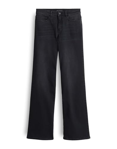 OPUS PANTS Damen Wide | Melly MODERN Wide Leg Jeans mit Powerstretch Mid Rise Washed Black, 40 L30 von OPUS PANTS