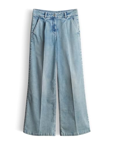 OPUS PANTS Damen Wide | Moira Melody Wide Leg Jeans aus Dry Indigo® Mid Rise Light Azure Blue, 40 von OPUS PANTS
