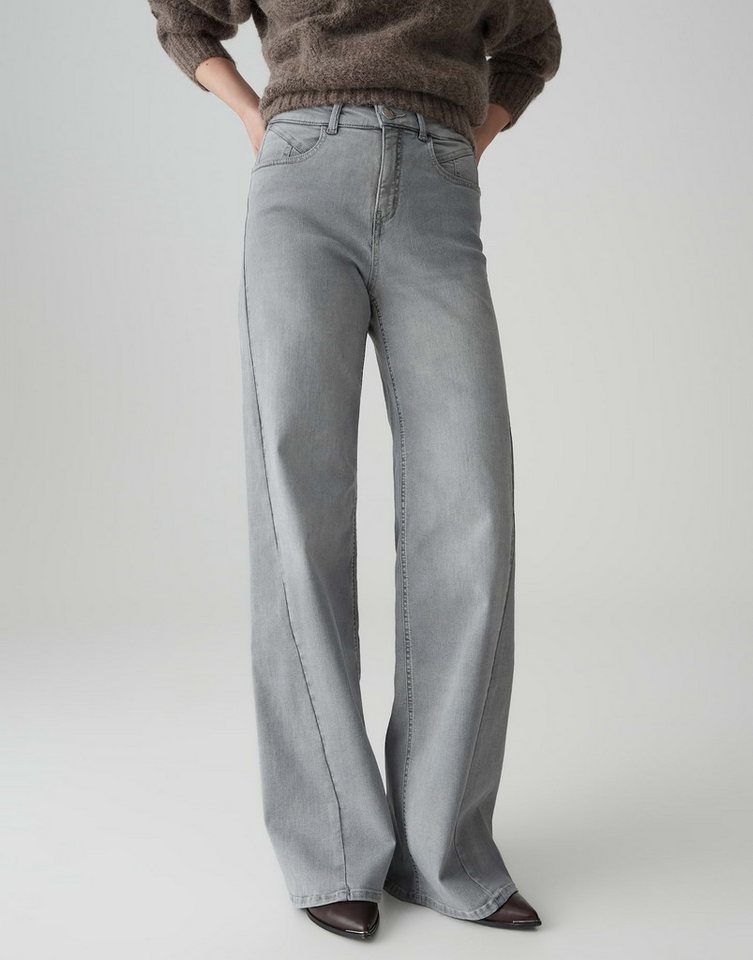 OPUS PANTS Palazzohose MELLY COOLEST Palazzo aus BCI Cotton Mix Mid Rise verdeckter Zip-Fly, weicher Griff, authentische Waschung OPUS PANTS Palazzohose MELLY COOLEST Palazzo aus BCI Cotton Mix Mid Rise verdeckter Zip-Fly, weicher Griff, authentische Waschung von OPUS PANTS