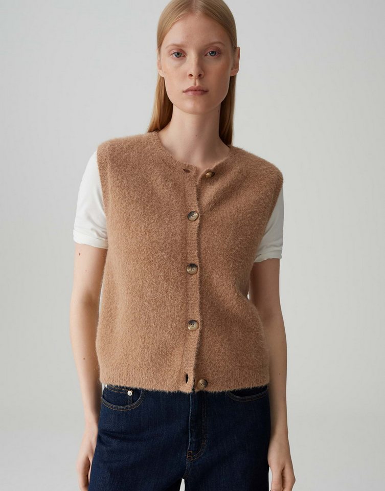 OPUS PANTS Strickweste PORAH Regular im Alpaka Wollmix Knopfleiste, flauschiger Griff von OPUS PANTS