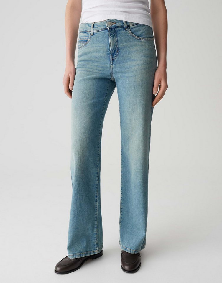 OPUS PANTS Weite Jeans MELLY MODERN mit Powerstretch Mid Rise Long, BCI Cotton, Zip-Fly von OPUS PANTS