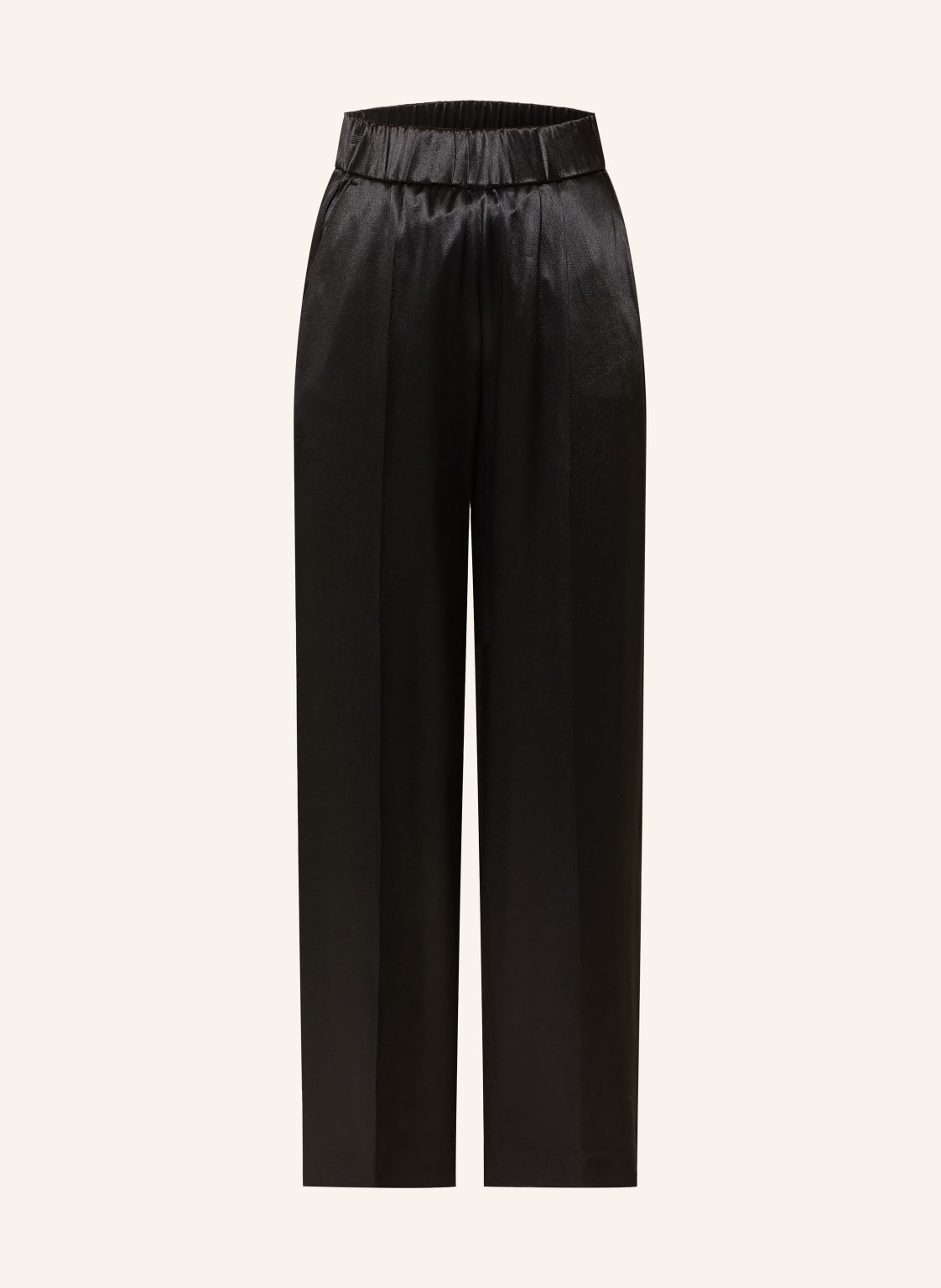 Opus Pants Satinhose Mucia Shine schwarz von OPUS PANTS