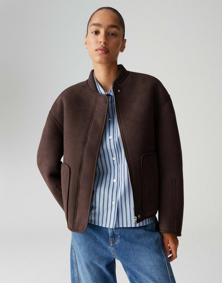 OPUS Blouson HALISSA Regular in Wildlederoptik lockere Passform, weicher Griff von OPUS