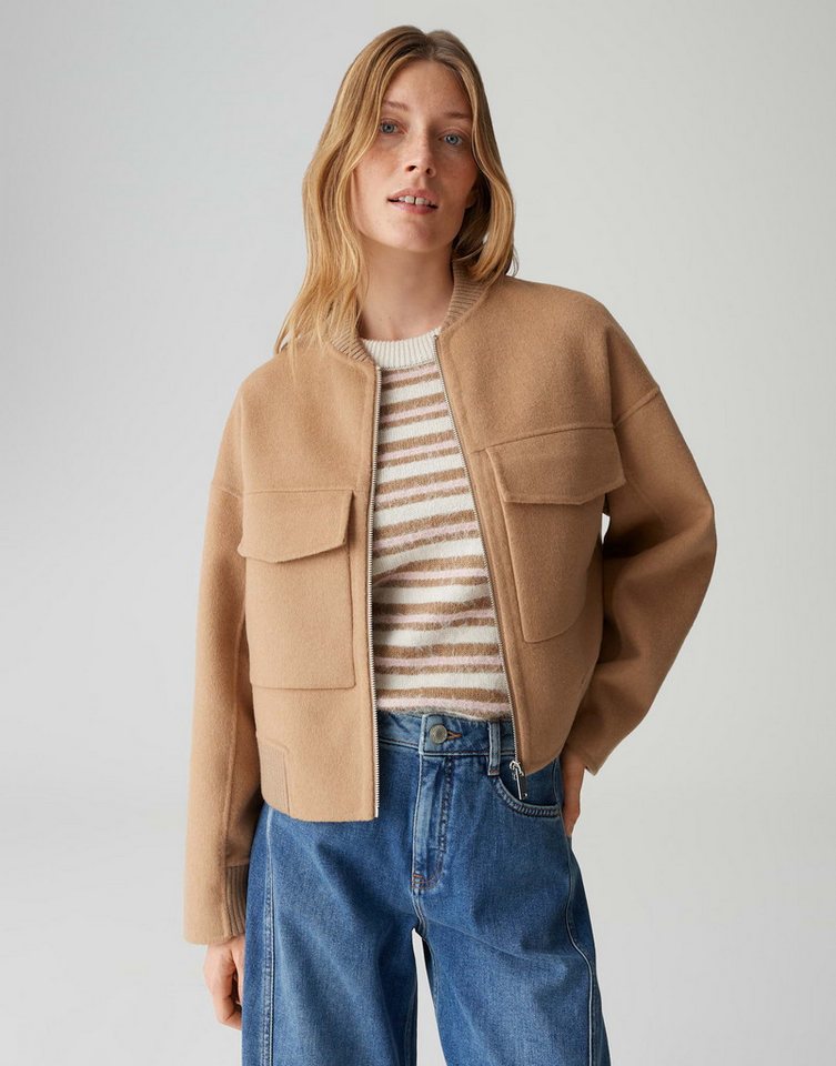 OPUS Blouson HISO Regular im Wollmix lockere Passform, weicher Griff von OPUS