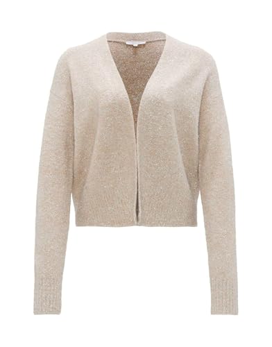 OPUS Damen Strickjacke | Cardigan DAMETTA Loose mit Glitzer Details Ivory, 40 von OPUS