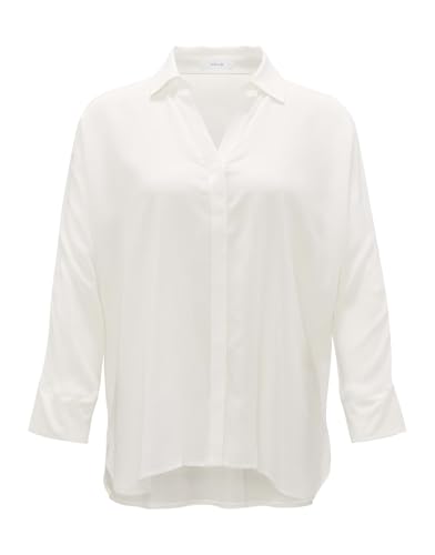 OPUS Damen Dreiviertelarmbluse | Shirtbluse FLAVENA Regular aus softem Material Mix Milk, 40 von OPUS