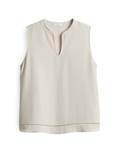 OPUS Damen Blusentop | Blusentop FARIBICA Regular mit filigraner Lochspitze Natural Glaze, 34 von OPUS