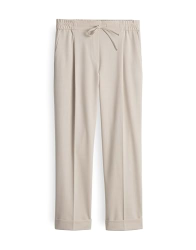 OPUS Damen Jogpants | Melosa City Wide verkürzte City Pants mit Komfortbund Natural Glaze, 38 von OPUS