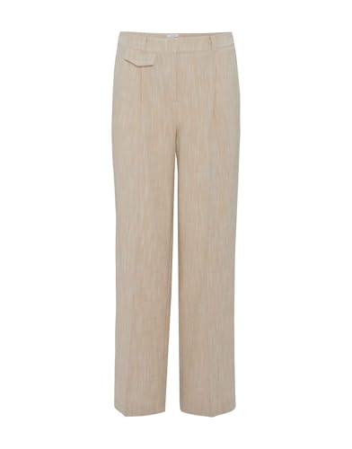 OPUS Damen City Pants | Wide Leg Pants MERJA aus Twill Natural Glaze, 36 von OPUS