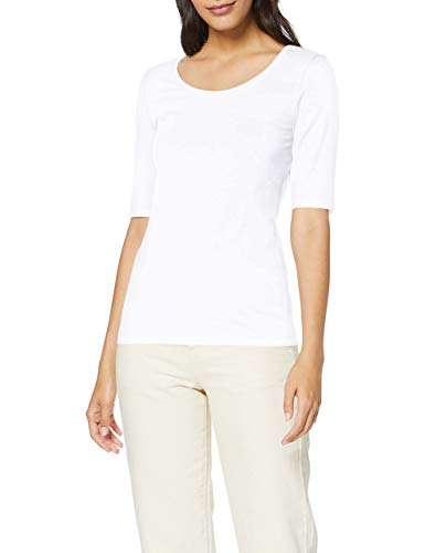 OPUS Damen Daily F T-Shirt, Weiß (White 010), (Herstellergröße: 38) von OPUS