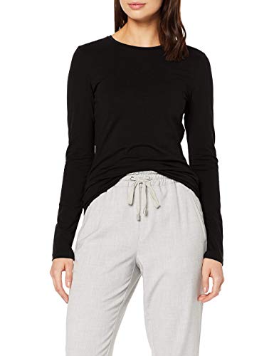 OPUS Damen Langarmshirt | SMILLA Slim Longsleeve aus Jersey Black, 40 von OPUS