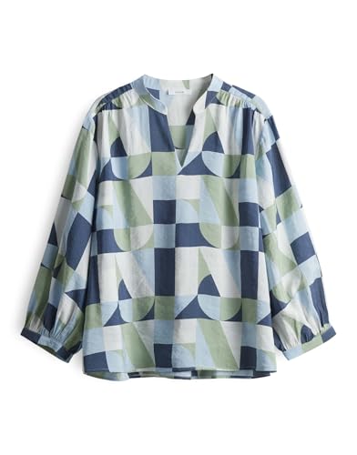 OPUS Damen Dreiviertelarmbluse | Bluse FALINDE Loose aus matt glänzedem Modal Mix Oxford Blue, 34 OPUS Damen Dreiviertelarmbluse | Bluse FALINDE Loose aus matt glänzedem Modal Mix Oxford Blue, 34 von OPUS