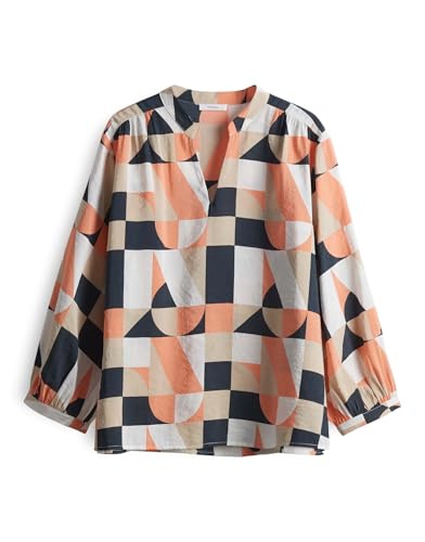 OPUS Damen Dreiviertelarmbluse | Bluse FALINDE Loose aus matt glänzedem Modal Mix Pale orange, 38 von OPUS