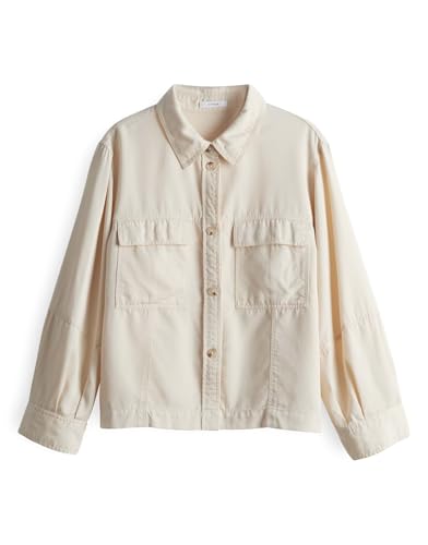 OPUS Damen Dreiviertelarmbluse | Hemdbluse FADELIA Regular aus 100% Lyocell Natural Glaze, 42 von OPUS