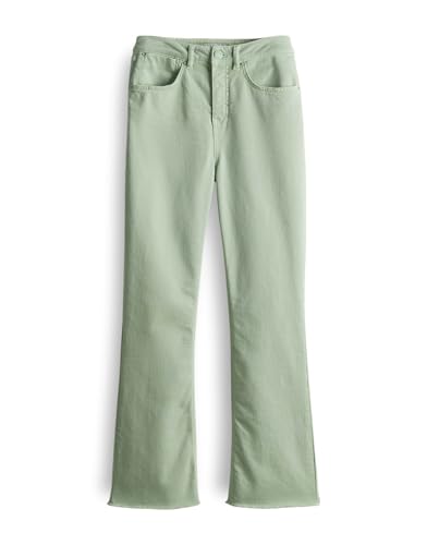 OPUS Damen Flared | Flared Jeans Eboni French Mid Rise mit Comfort Stretch Green Glow, 40 L28 von OPUS
