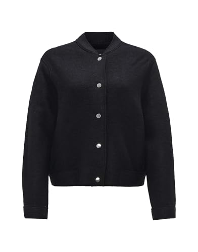 OPUS Damen Jacke | Bomberjacke HOSANA Regular aus wärmendem Woll Mix Black, 38 von OPUS