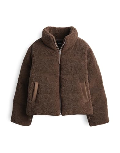 OPUS Damen Jacke | HOZY Regular Steppjacke aus weichem Teddyfell Cocoa, 42 von OPUS