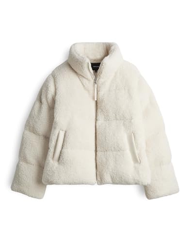 OPUS Damen Jacke | HOZY Regular Steppjacke aus weichem Teddyfell Soft Cream, 40 von OPUS