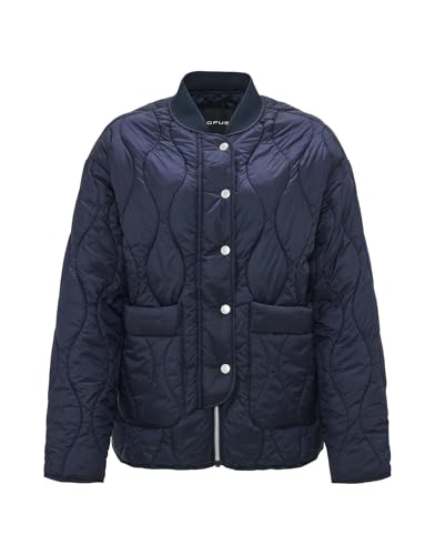 OPUS Damen Jacke | Jacke HALOTTE Regular mit wasserabweisender Textur Coal Blue, 40 von OPUS