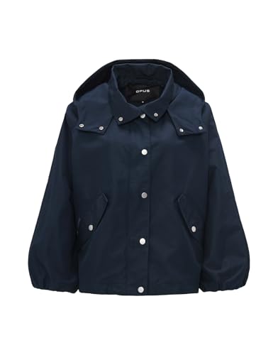 OPUS Damen Jacke | Jacke HILVI Loose mit wasserabweisender Oberfläche Coal Blue, 38 von OPUS