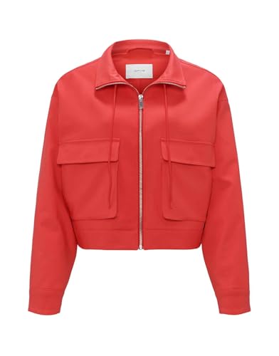 OPUS Damen Jacke | Kurzjacke HALVA Boxy Fit aus Baumwoll Mix Sweet red, 44 von OPUS