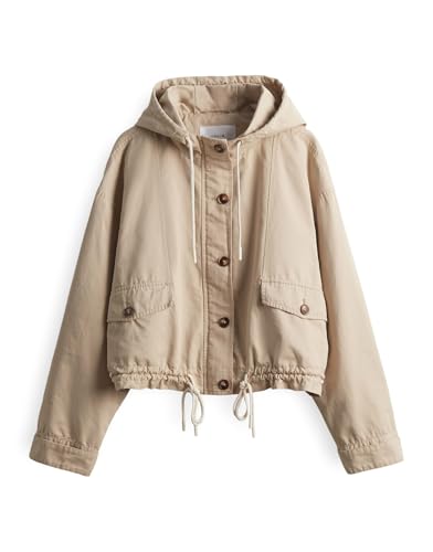 OPUS Damen Jacke | Kurzjacke HELANI Regular im Trenchcoat Stil Soft Oat, 34 von OPUS