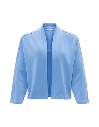 OPUS Damen Jacke | Sweatjacke JEKONA Regular aus weichem Modal Mix Blue Salt, 38 von OPUS