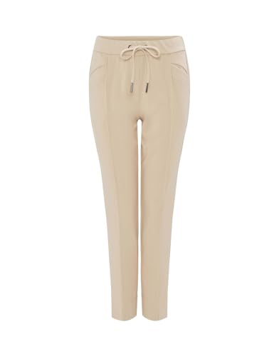 OPUS Damen Jogpants | Jogpants ERSIMA LINE Relaxed aus Struktur-Jersey Soft Oat, 38 von OPUS