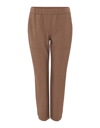 OPUS Damen Jogpants | Jogpants MYHA Relaxed aus weichem Flanell Stoff Cocoa, 36 von OPUS