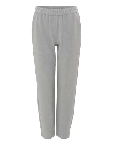 OPUS Damen Jogpants | Jogpants MYHA Relaxed aus weichem Flanell Stoff Hazy Fog Melange, 40 von OPUS