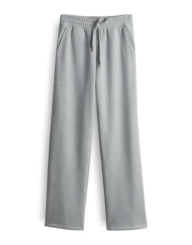 OPUS Damen Jogpants | Jogpants Mayah Wide aus weichem Frottee Hazy Fog Melange, 36 von OPUS