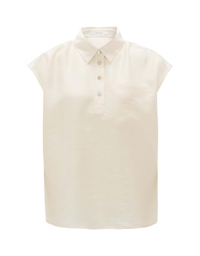 OPUS Damen Kurzarmbluse | Hemdbluse FAIRO Loose aus Tencel™ by Lenzing Mix Natural Glaze, 40 von OPUS