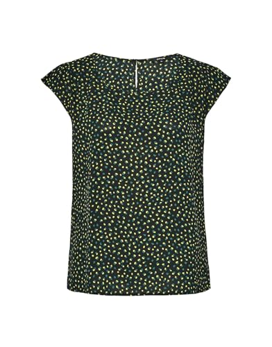 OPUS Damen Kurzarmbluse | Shirtbluse Fannie Summer Black, 42 von OPUS