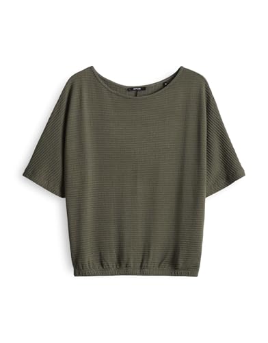 OPUS Damen Kurzarmshirt | Rippshirt SOMFU Loose im Batwing Fit Olive Leaf, 42 OPUS Damen Kurzarmshirt | Rippshirt SOMFU Loose im Batwing Fit Olive Leaf, 42 von OPUS